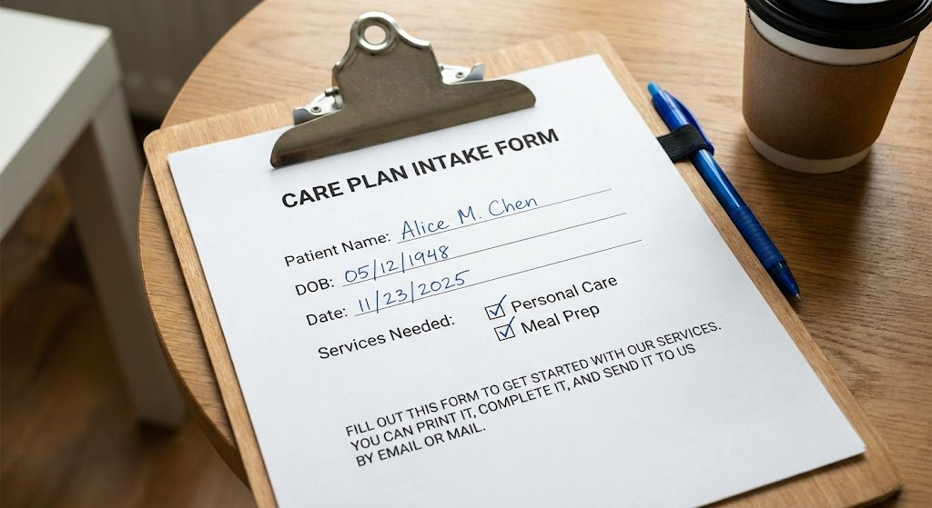 Fill Care Plan Intake Form